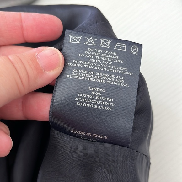 Burberry London Silver Enamel Button Navy Wool Stretch Blue Blazer - Picture 11 of 11